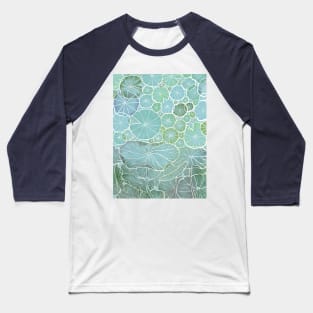 Water Lily Leafs Baseball T-Shirt